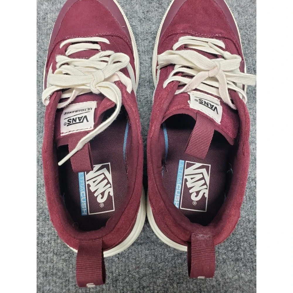 Vans Women Sneaker Shoe 10.5 Burgundy Suede UltraRange EXO SE Lace Up Low Top